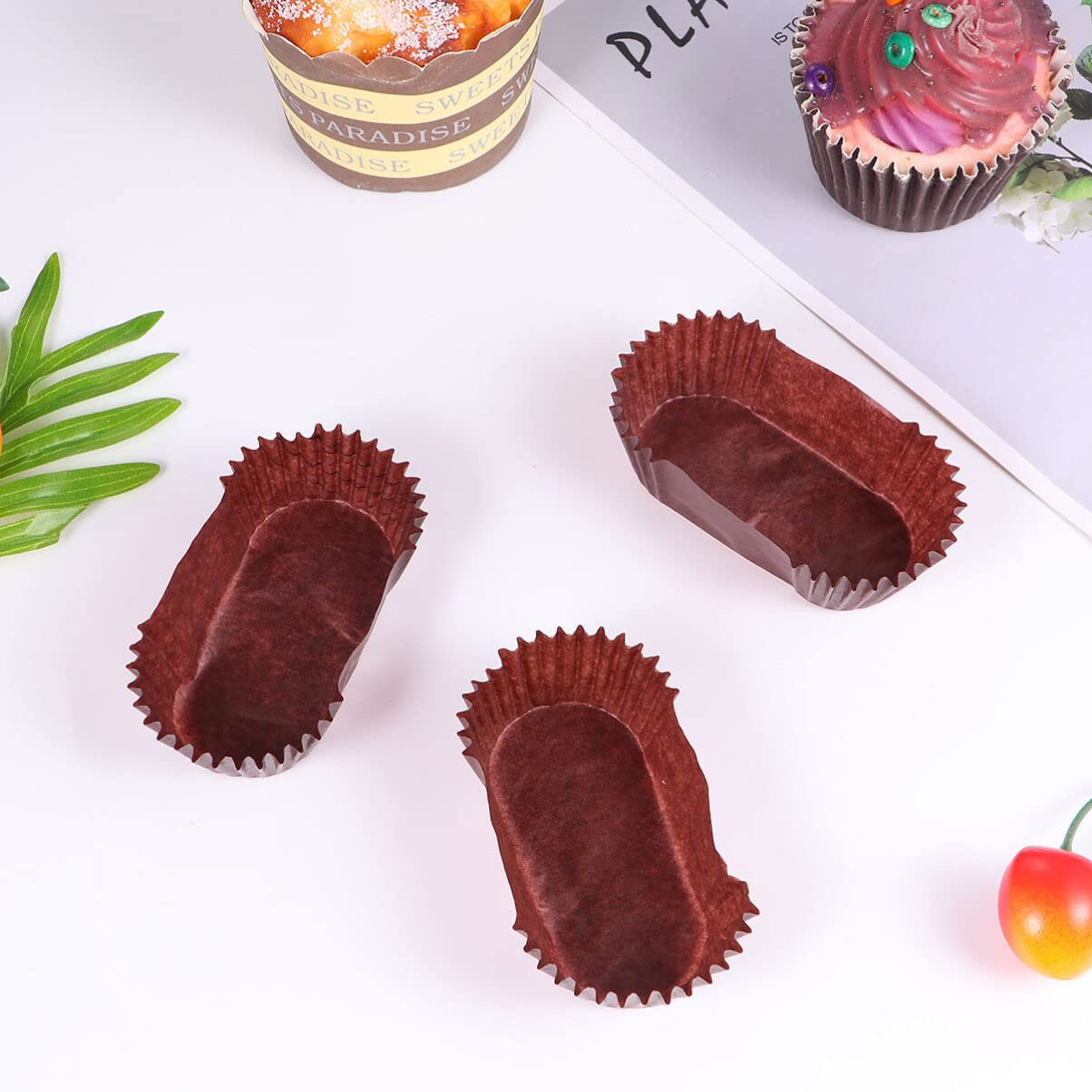 1000 pirottini ovali di carta per torte, sicuri, a prova di grasso, a forma di barca, per pane, muffin, torte, muffin, cupcake