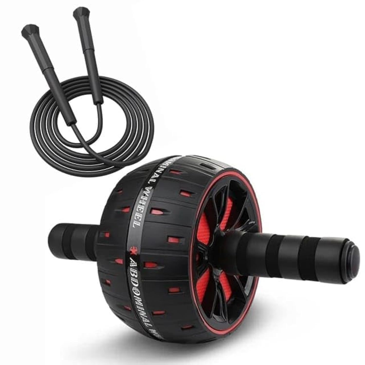 JS Enterprises Ab roller wheel Core Workout Exercise Ab Abdominal Roller with Jumping Rope Supports Wheel and Perfect Abs Roller Gym Equipment for Men and Women