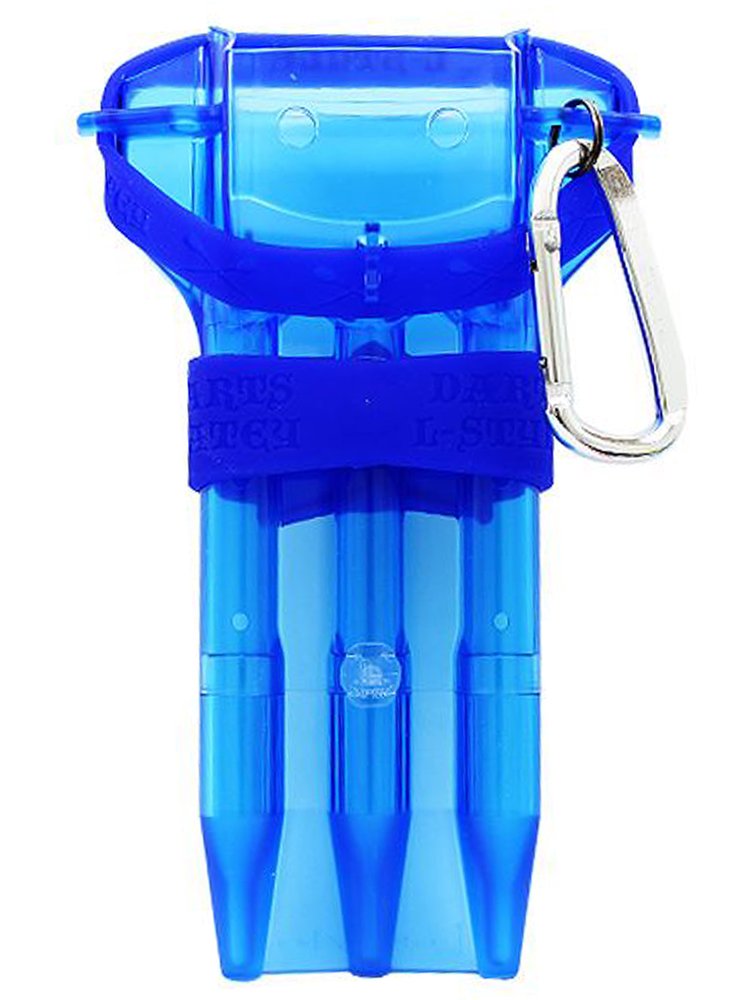 LSTYLE Dart Case: Krystal One Hard Plastic Dart Set Holder for Soft Tip and Steel Tip Darts - Blue