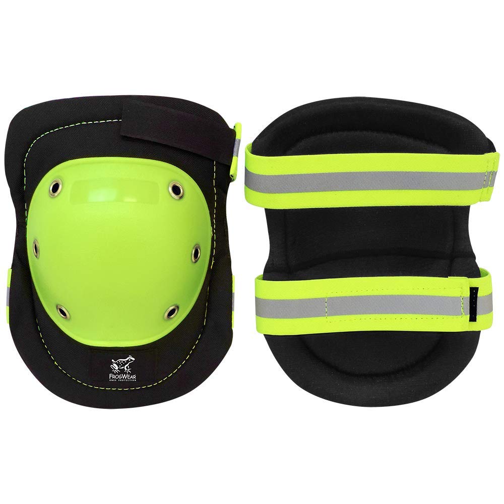 Global Glove KP401 - FrogWear High-Visibility Knee Pads - One Size,Hi Vis Yellow, Black