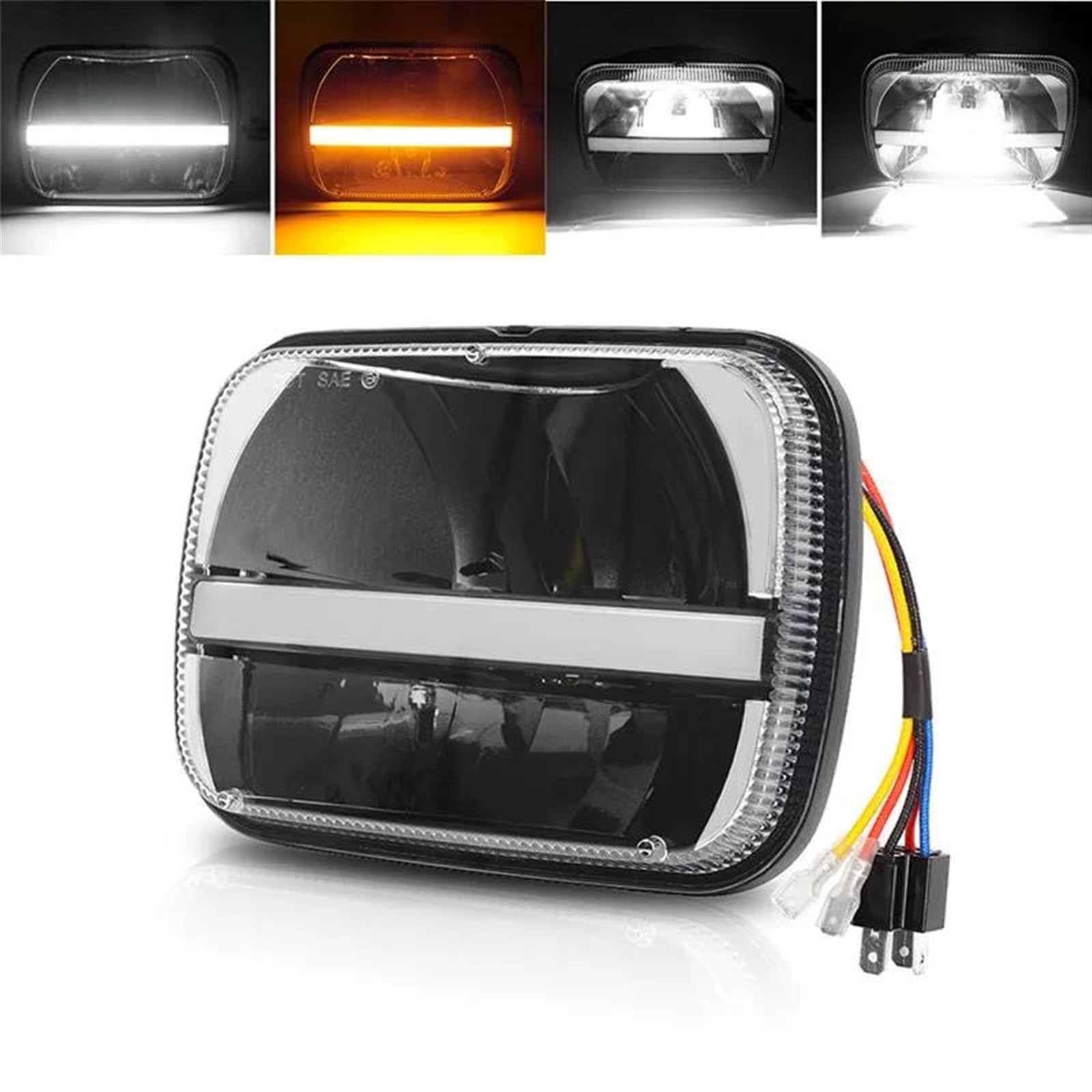 Motorbike Headlight X7 Inch Rectangular Sealed Beam Headlights