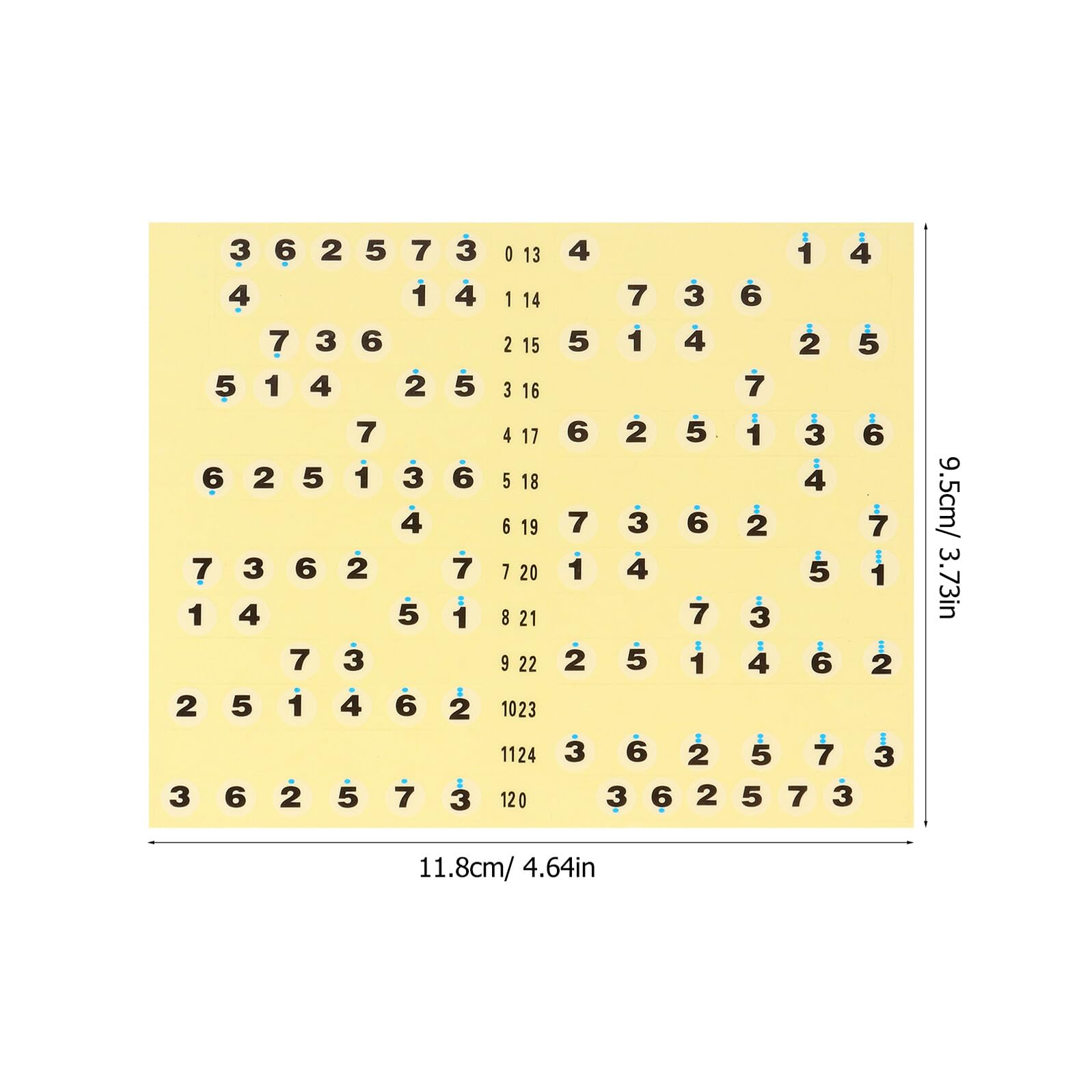 ERINGOGO Lot de 7 Autocollants Adhésifs Jaunes pour Touche de Guitare, Facile à Retirer, Aide à Maîtriser le Manche Design Professionnel et Pratique