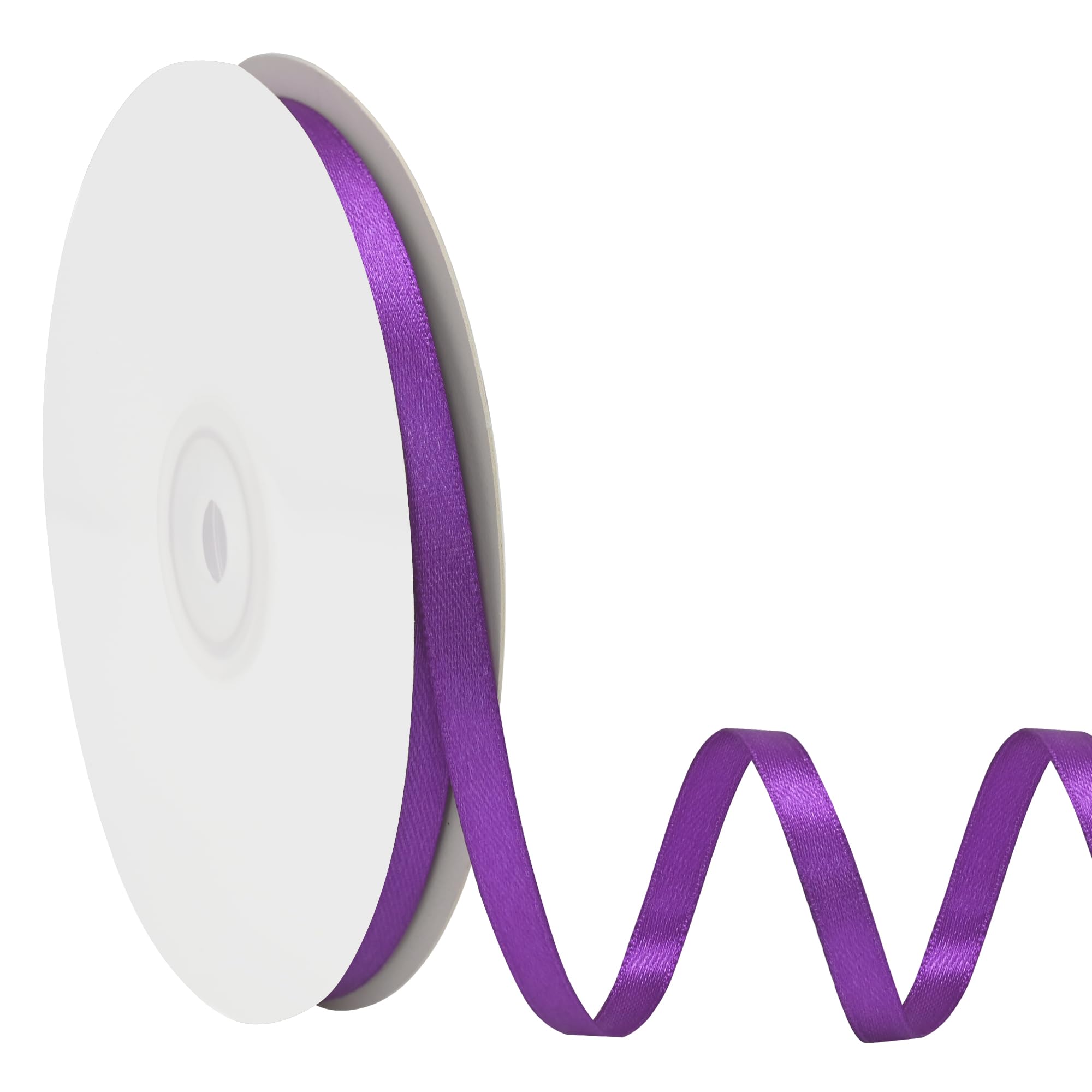Amazon.com: Simplegoal Double Face Purple Satin Ribbon 1/4 Inch X 50 ...