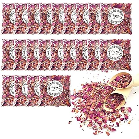 22 Paquetes de Confeti de Boda Natural con Conos de Papel Kraft Soporte Cover