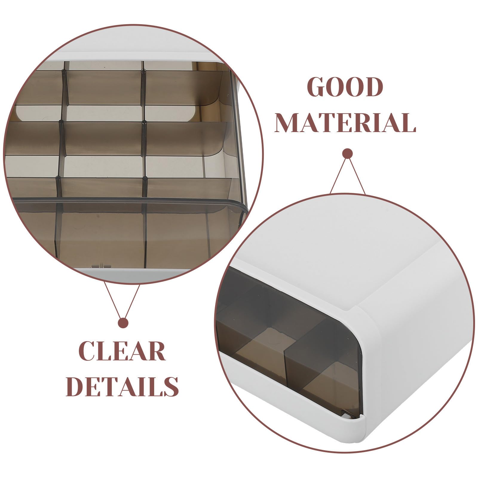 Organizador de Cajones para Ropa Interior 15 Compartimentos | Abs y Ps, Diseño de Cajón, Uso en Dormitorio o Baño, Guarda Calcetines, Sujetadores y Cinturones