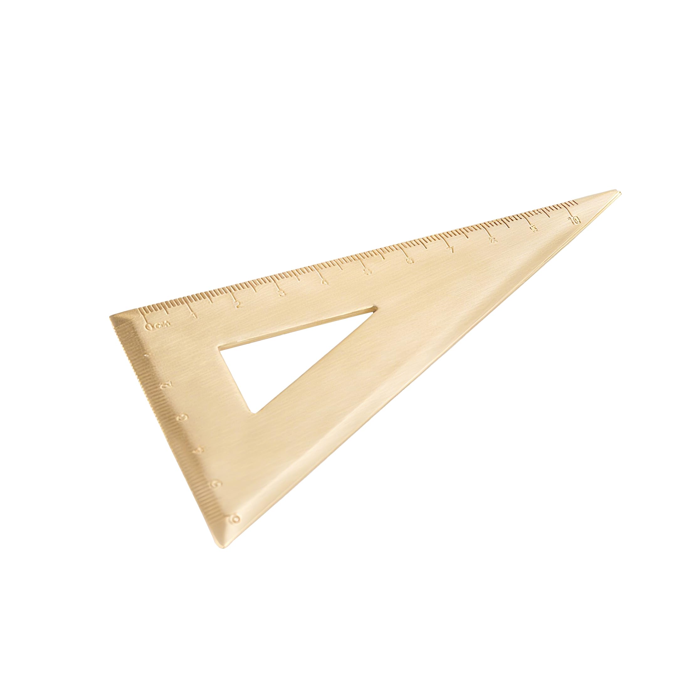 Premium Brass Triangle Ruler | 10cm (4 Inch) | High Precision Angle Ruler for Office, Home, College, DIY, Craft, Woodworking, Carpentry