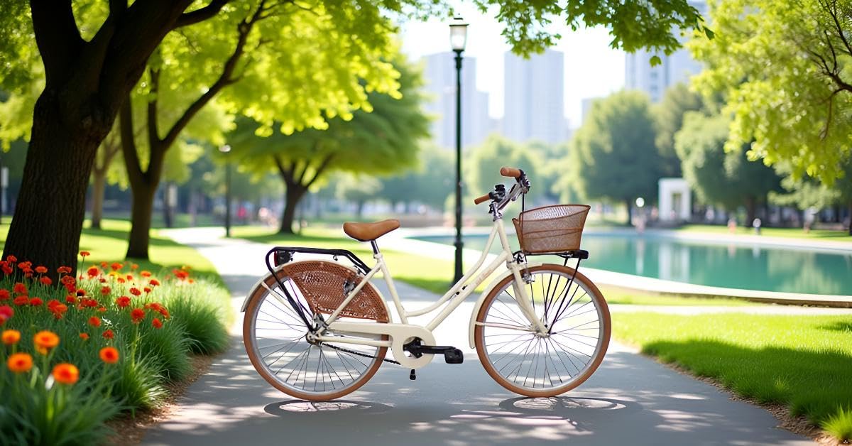 Cicli Tessari - bicicletta donna da città bici da passeggio olandese 26 city bike vintage con cesto in acciaio
