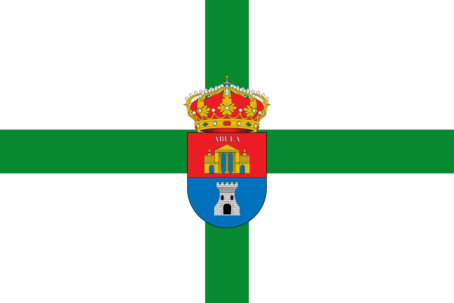 Drapeau XL Abla de la province d'Almería avec finitions supérieures