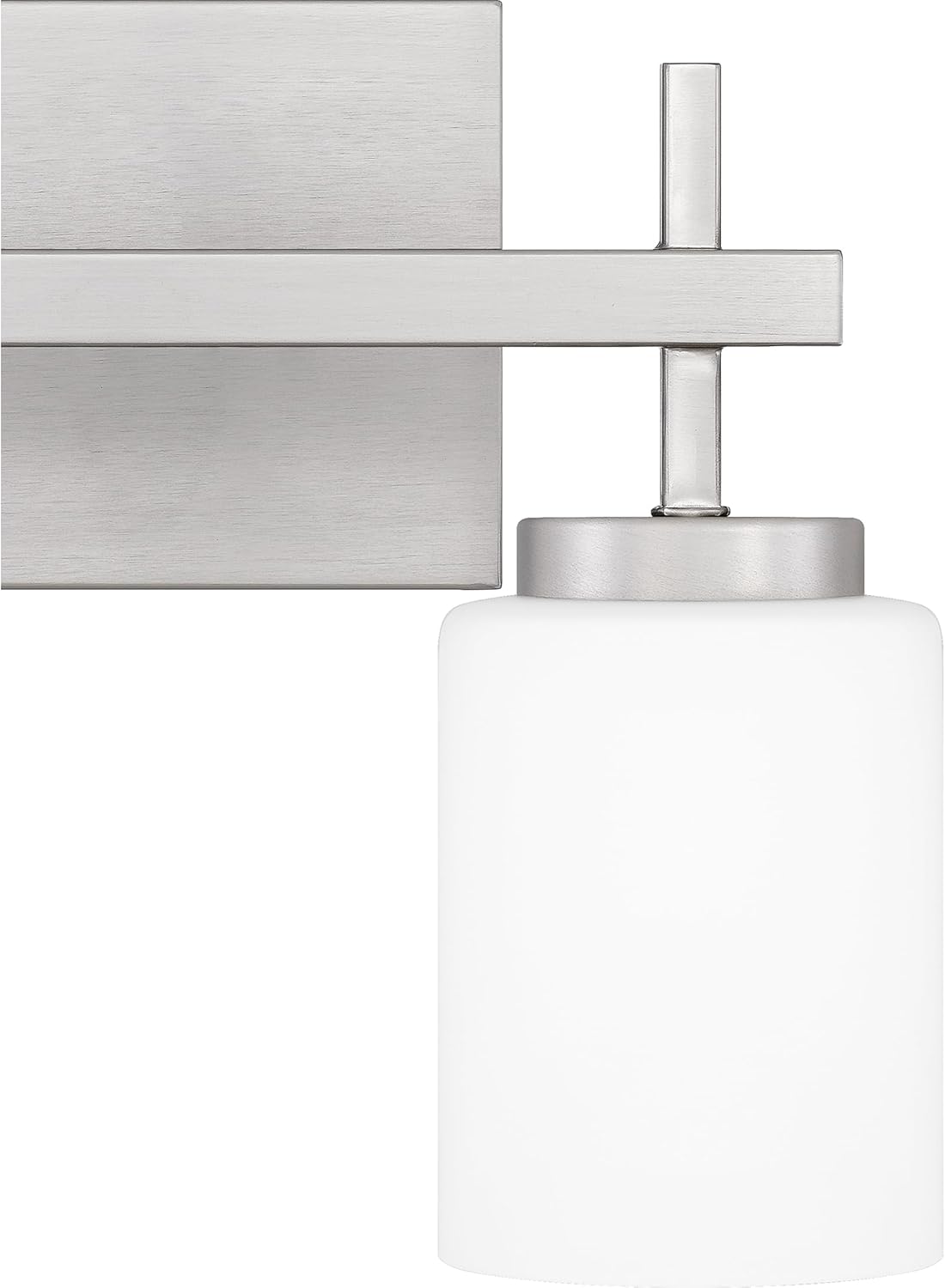 Quoizel Wilburn Modern LED Bath Vanity Lights, 13 Inch 2-Light Brushed Nickel Bathroom Lighting Fixtures Over Mirror, Opal-Etched Glass, 15W LED Wall Mount Light for Bathroom, Kitchen or Hallway