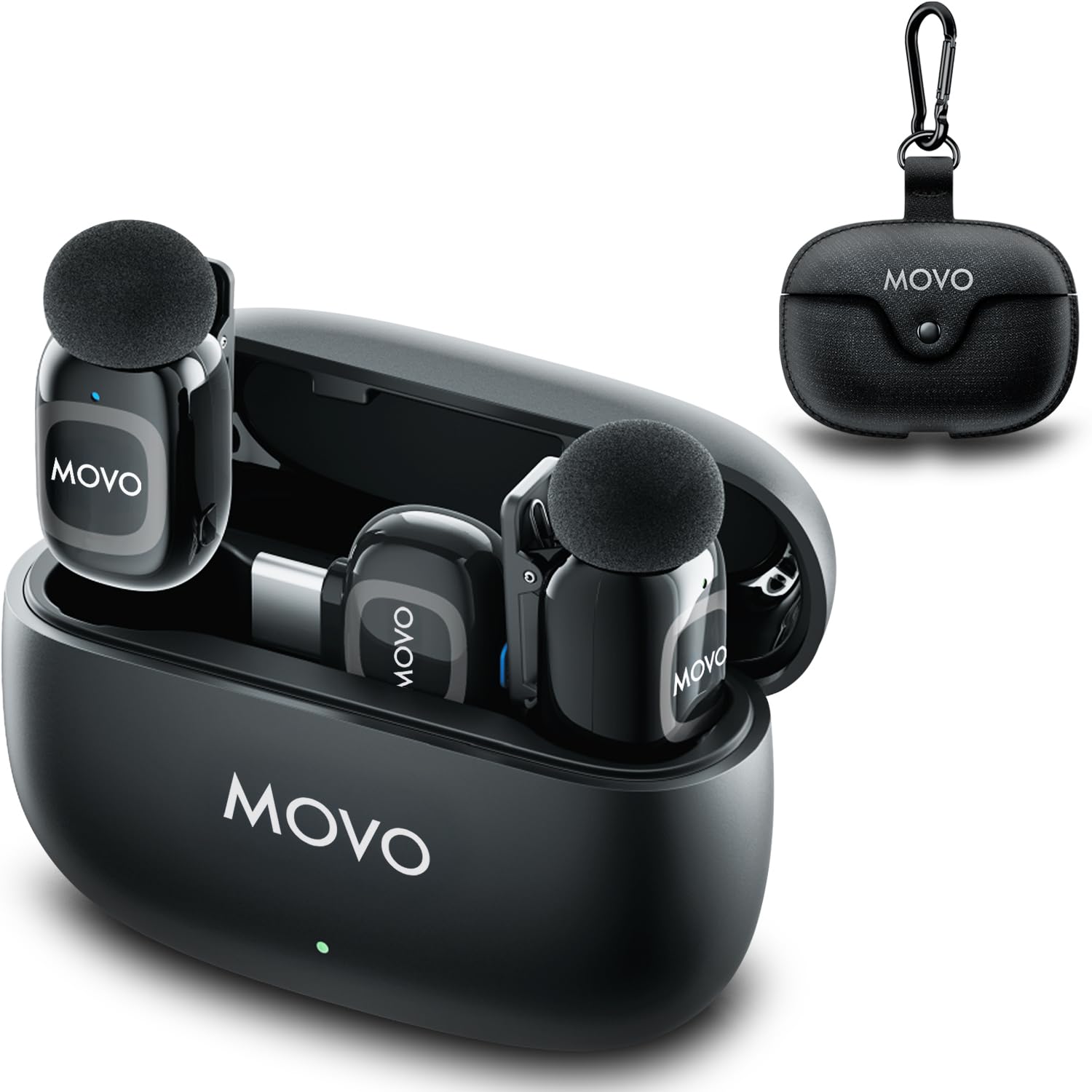 Micro Cravate Sans Fil USB-C Movo NanoMic Pour IPhone 15/16, Android, IPad Pro, PC Portable - Idéal Vlog Et Streaming