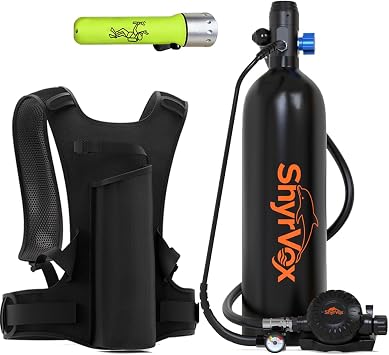 Travel Diving Gear Scuba Tank Diving Tank,1.9L Lung Tank,200bar,30-35Min for Underwater Activities Snorkeling Recreational Diving Exploration