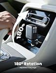 Lamicall 4 in1 Chargeur de voiture rétractable, 75W [Upgrade-Compact] Adaptateur d'éclairage pour téléphone de voiture Charge rapide avec 80cm Type-C/Cable d'éclairage pour iPhone 17 Pro Max Air/16/15, Galaxy, Pixel