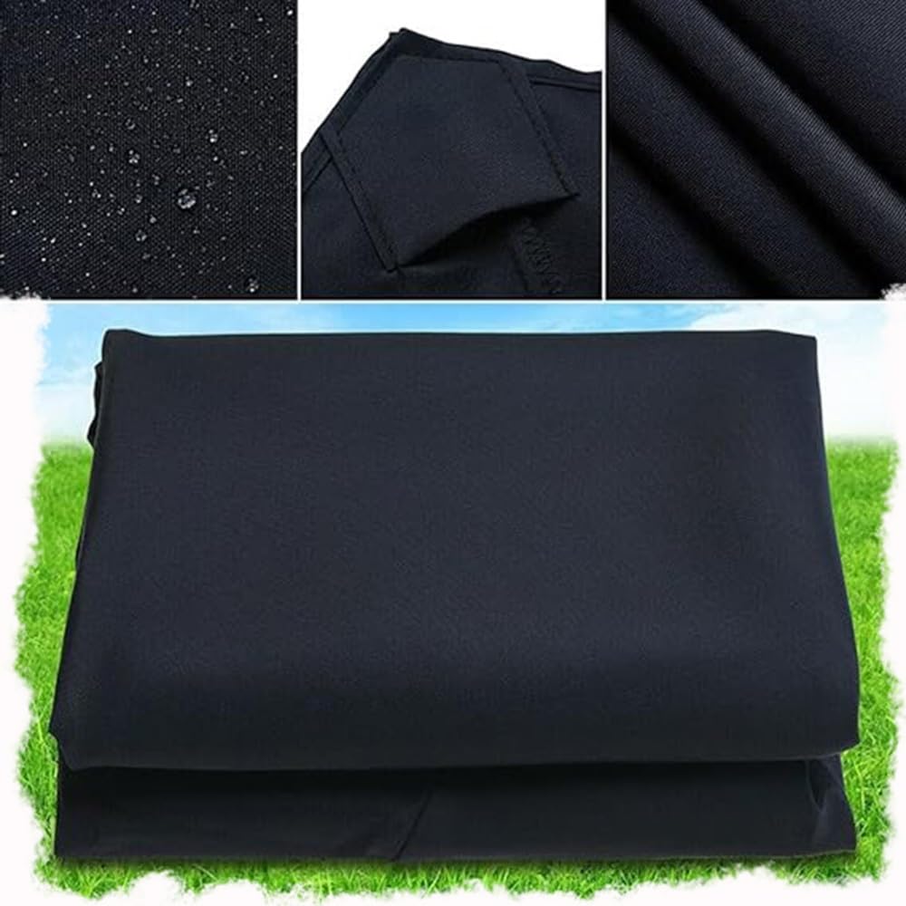 Tissu De Parasol De Rechange Pour Parasol De Terrasse Jardin Cour, Toile De Parasol De Rechange Extérieur 200/230/250/270/300/350cm 6/8 Baleines Housse De Rechange Pour Parasol(Black,3m/10f