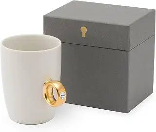 Floyd (フロイド) 指輪 マグカップ 約240ml カップリング Cup Ring ホワイト × ゴールド 日本製 FL01-00331