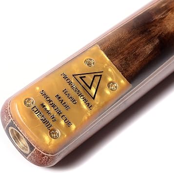 CUESOUL 3/4 Jointed Snooker Cue 57 inch Handcraft with Extension/Joint Protector Packed in Leatherette Cue Bag