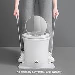 Focket Compact Spin Dryer, 2500RPM Non Electric Manual Clothes Dryer with Detachable Basket, White, Portable for Camping, Apartments, RV, School, Dorm