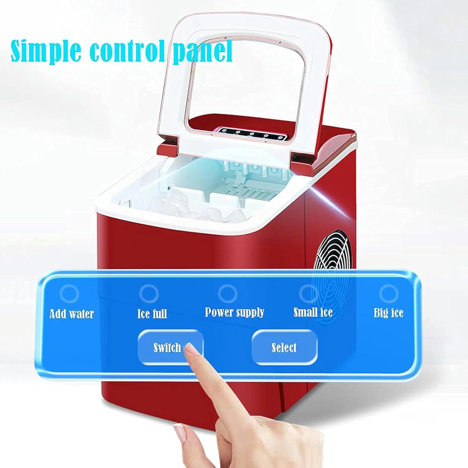 Compact Portable Ice Maker, Ice Maker Machine for Countertop Fridge, Ice Cube Maker, Low Noise - for Restaurants, Bars, Homes and Offices Shop-1pc