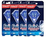Finish Protector Lavavajillas - Protección del cristal y los colores de la vajilla, hasta 200 lavados, 4x30 g (Paquete de 1), el embalaje puede variar