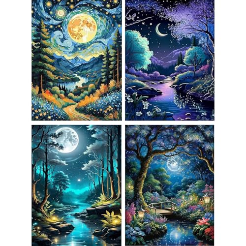 Peinture diamant paysage 5D pour créer une décoration murale nature dans votre salon