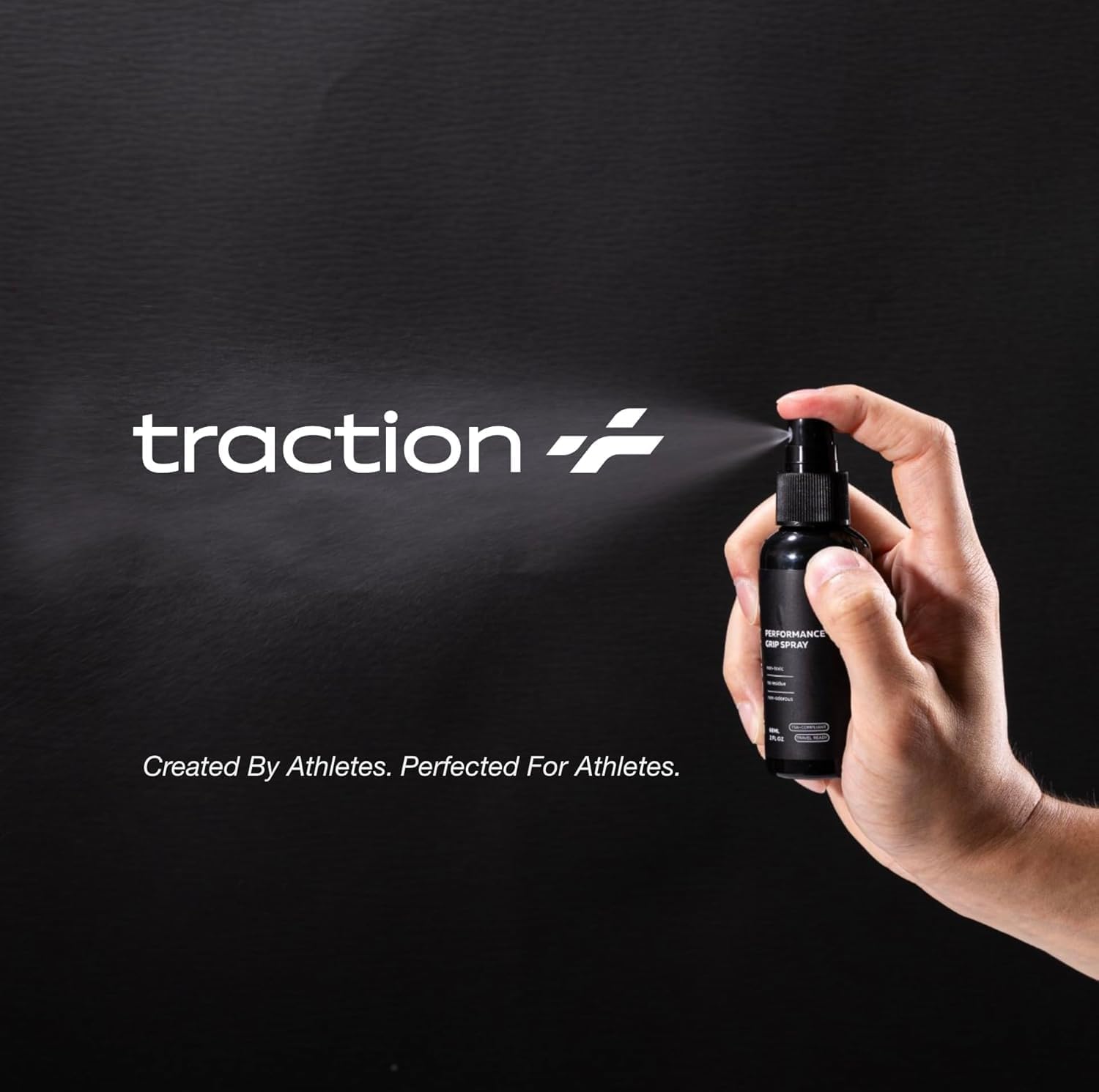 Traction+ Premium Shoe Grip Spray – Trusted by Collegiate & Pro Athletes | Restores Squeaky Court Traction | Natural, Odorless Anti-Slip Spray for Basketball, Volleyball & Pickleball