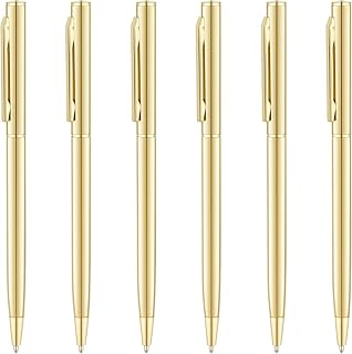 VIETNAM Gold slim pen set Gold Slim Ballpoint Pens Black ink Medium Point(1 mm), Nice Gift for Wedding Business Office Stu... Price In India
