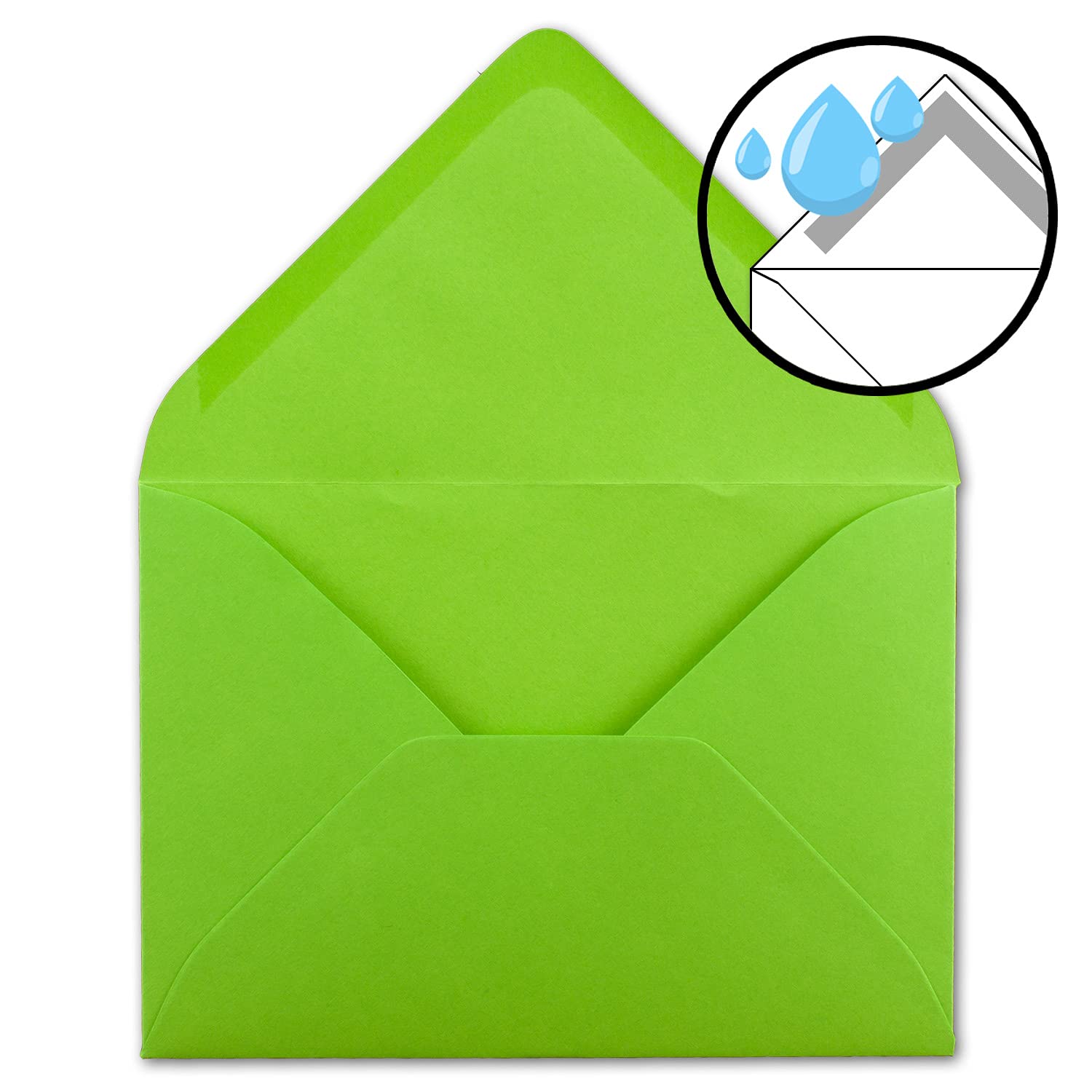 Folding Cards A6 - C6 Gummed Edges Without Box 20 Karten-Sets Light Green, 24 Light green, 20 card sets - Image 3