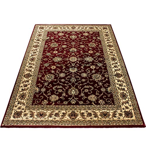 Fabelia Orientteppich Troja - Klassischer Teppich mit orientalisch-europäischen Designs (200 x 290 cm, Rot) – Bild 4