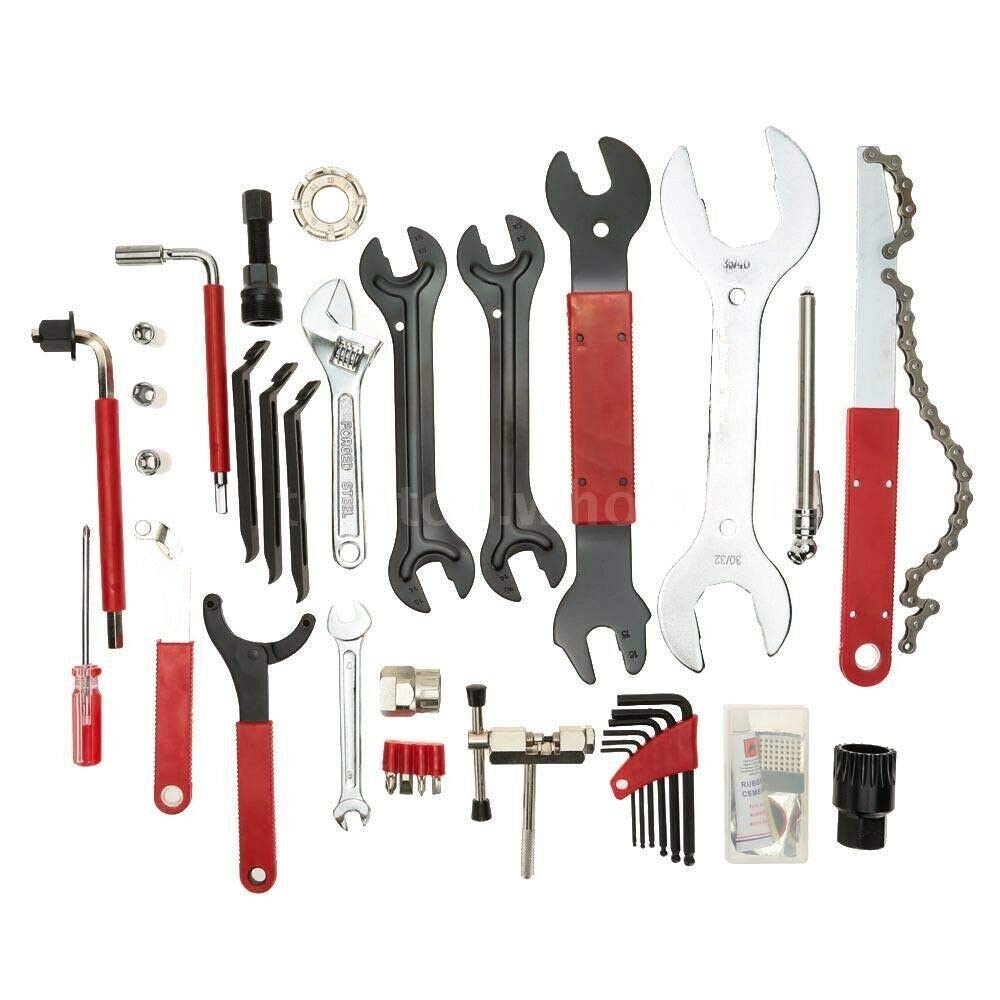 YONGYAO 44PCS Reparación Completa de Bicicletas y Bicicletas Herramientas Herramienta Kit Set Home Mechanic Cycling