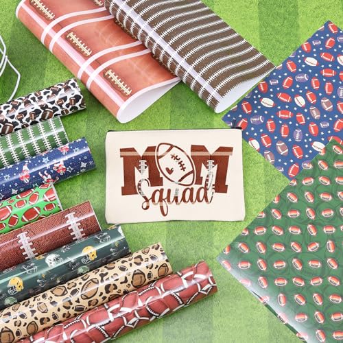 HTVSTD American Footballl Patterned Htv Vinyl-12 Folhas 12