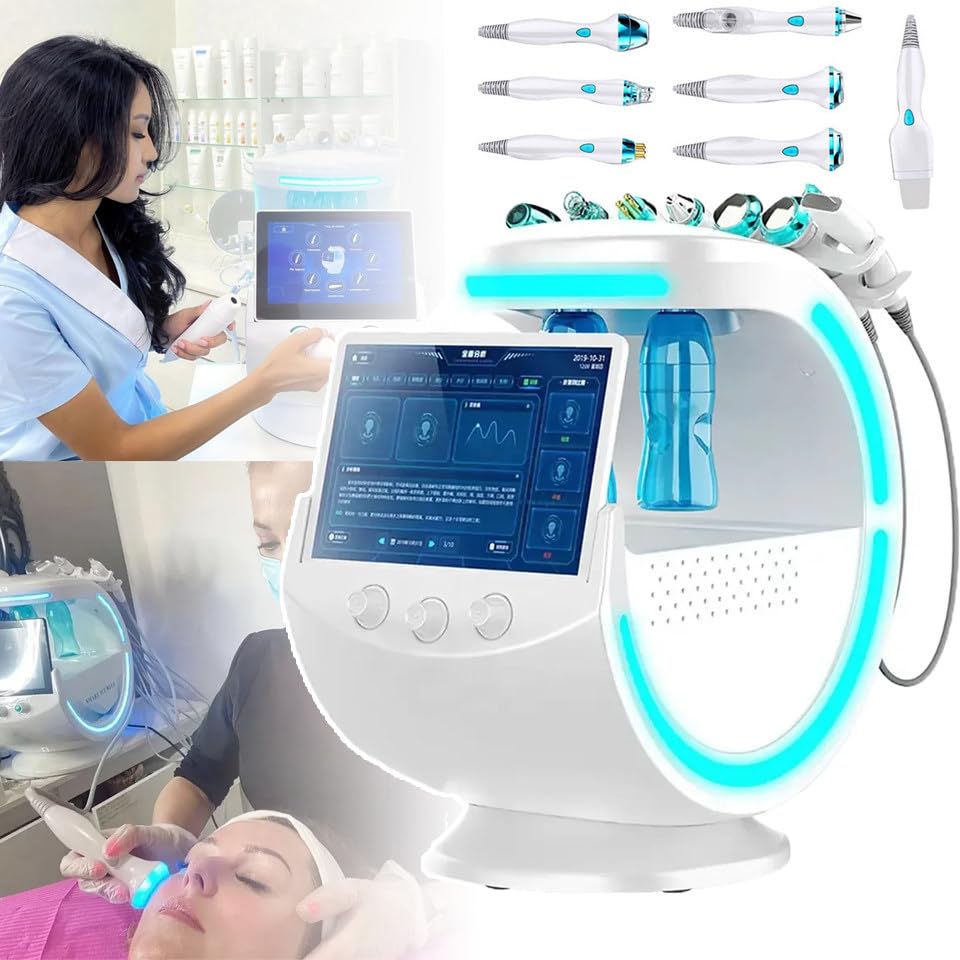 Máquina De Belleza Con Oxígeno E Hidrógeno De 7 Funciones Con 7 Sondas, Máquina De Limpieza De Piel Con Burbujas Faciales, Para Rejuvenecimiento De La Piel
