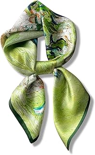 PoeticEHome 100% Pure Mulberry Silk Square Scarf 27