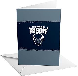 Desert Cactus Howard University 5x7 Inch Greeting Card Bison HU Single Folded Cardstock with Envelope Party Celebration Officially Licensed (5x7 Card B - Birthday)