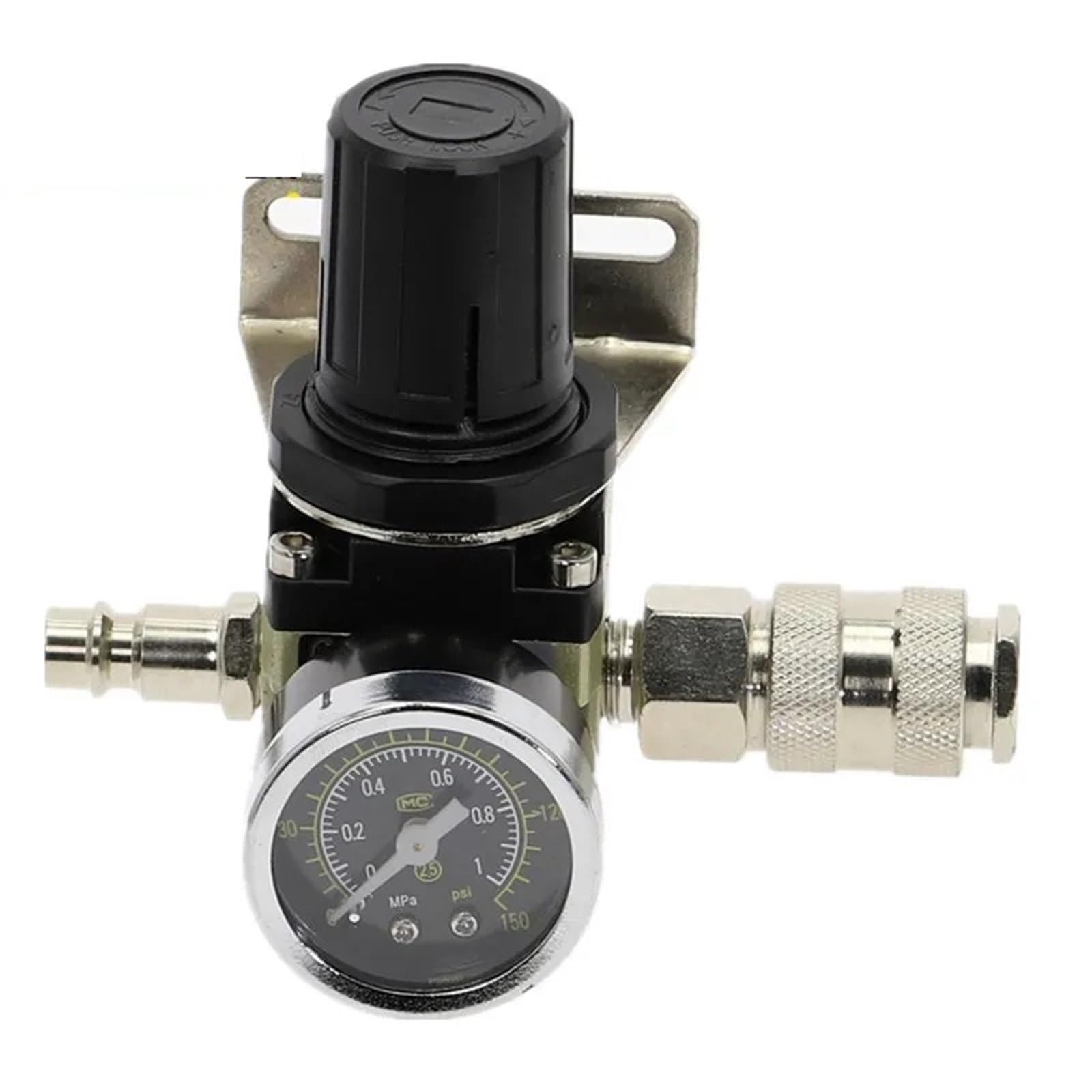 AR2000-02 Pressure Regulator G1/4Inch Pneumatic Air Treatment Units Pressure Regulating Valve Fittings Connector 1Pcs(AR2000-02,16MM)