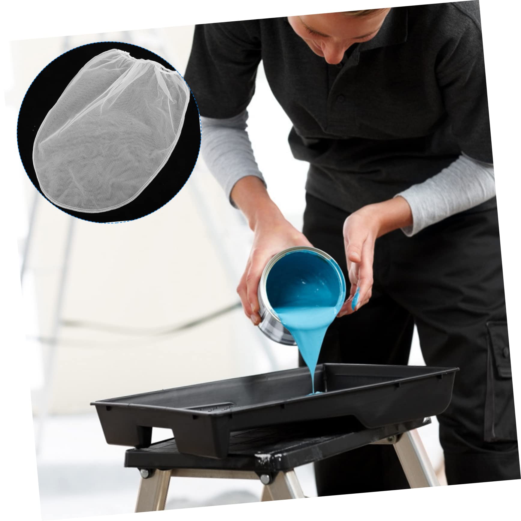 MAGICLULU 2sets Paint Strainer Bags Mesh Bag Strainer Polyester Fine Mesh Filters 5pcs*2