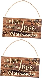 2pcs House Number Plaque Sign for Front Door Letter Sign Decore Decorative Hanging Plaque Inspirational Hanging Plaque Welcome Hanging Board Door Sign Door Hanging Plaque Rural