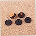 LIOOBO 7pcs Cymbal Sleeves Felts Set Hi-hat Clutch Felt Pad Superior Drum Cymbal Stand Accessory Black Sleeves Orange Rod Combination