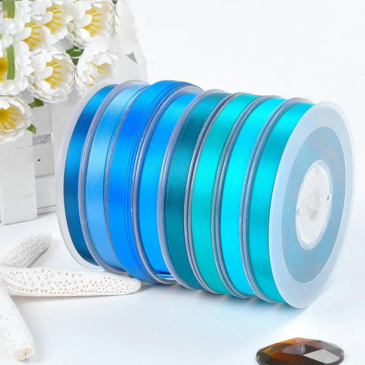 25 28 32 38 mm 100 Yards/Los Einseitiges Satinband Lila für Party-Hochzeitsdekoration Handgemachte Rosenblumen Basteln -lris 447-28mm