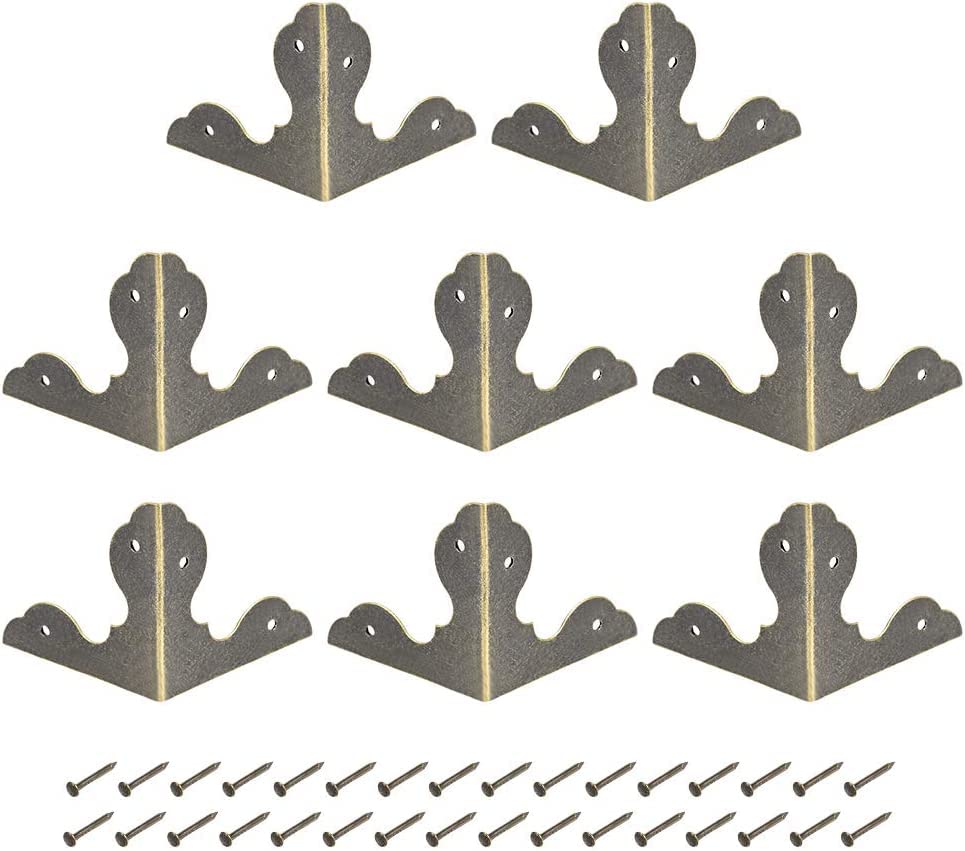 Protectores de esquinas de metal Protectores Esquina de la encimera de la abrazadera angular, protector de reposapiés, Protectores de esquinas de caja Parachoques de caja de madera 33 x 33 x 33 mm Ton