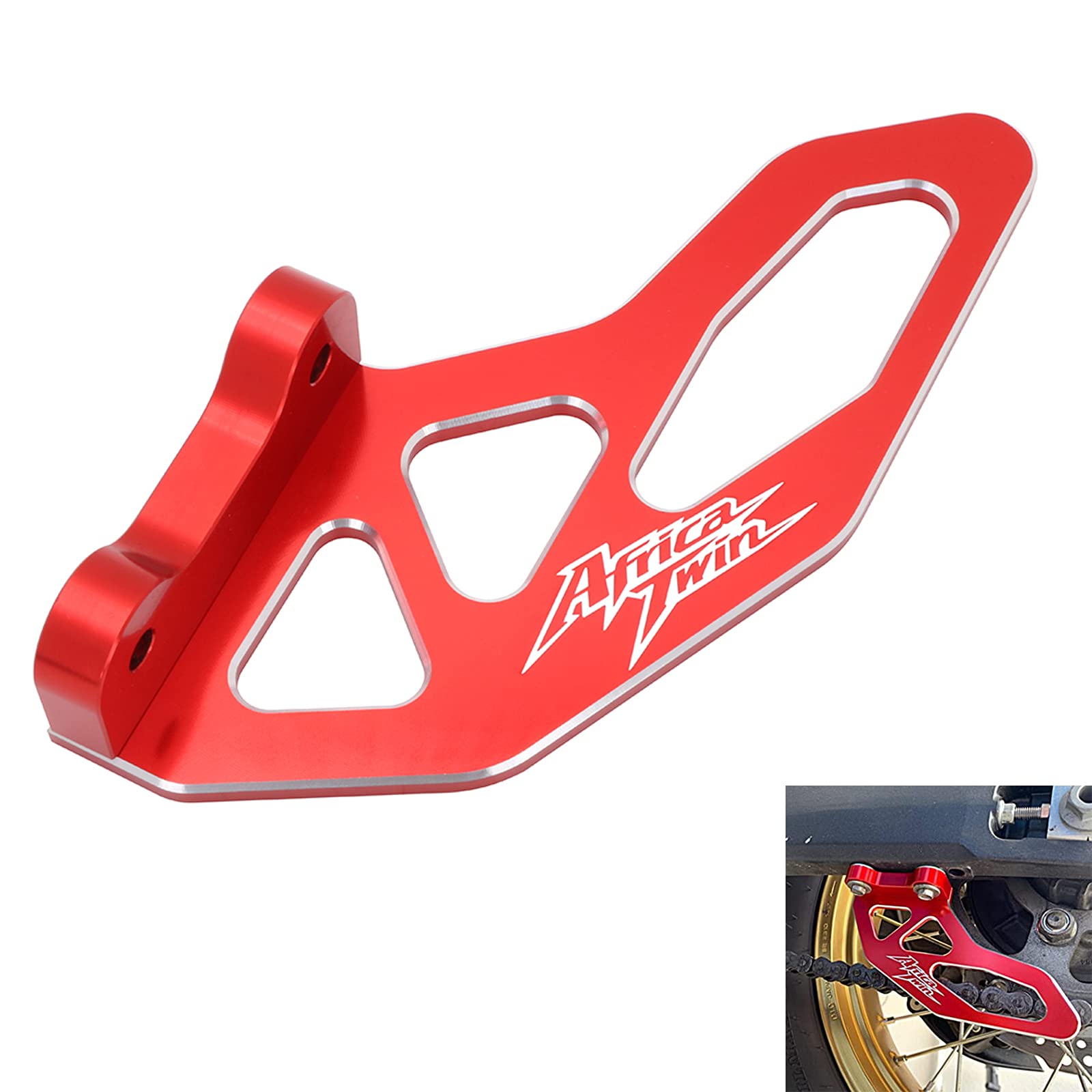 AnXin Motorcycle Rear Lower Chain Guard Cover Protector CNC for CRF1000L Africa Twin 2016 2017 2018 2019 - Red