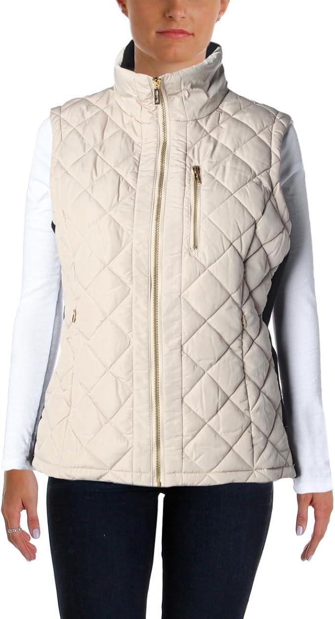 calvin klein black puffer vest