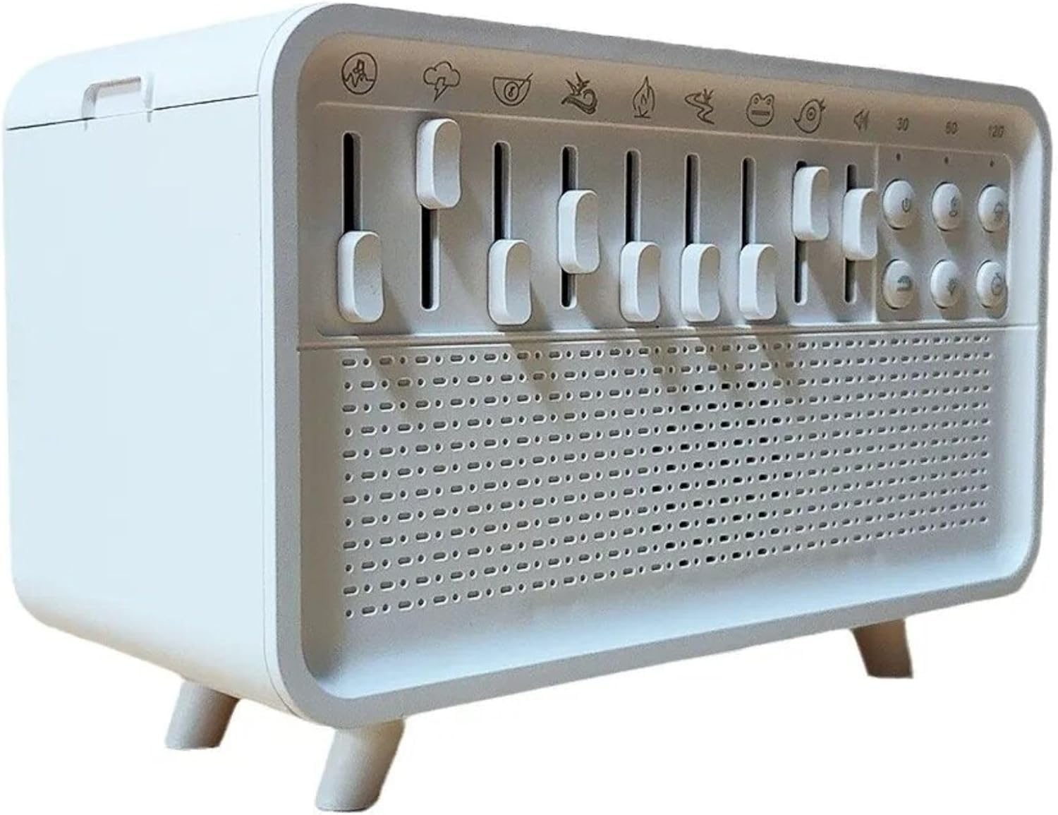 Máquina de ruido blanco con altavoz Bluetooth, luz nocturna, aromaterapia, humidificador, 8 sonidos de la naturaleza, temporizador, carga USB-C, 20 x 13 x 9 cm, ayuda para dormir para adultos y bebés