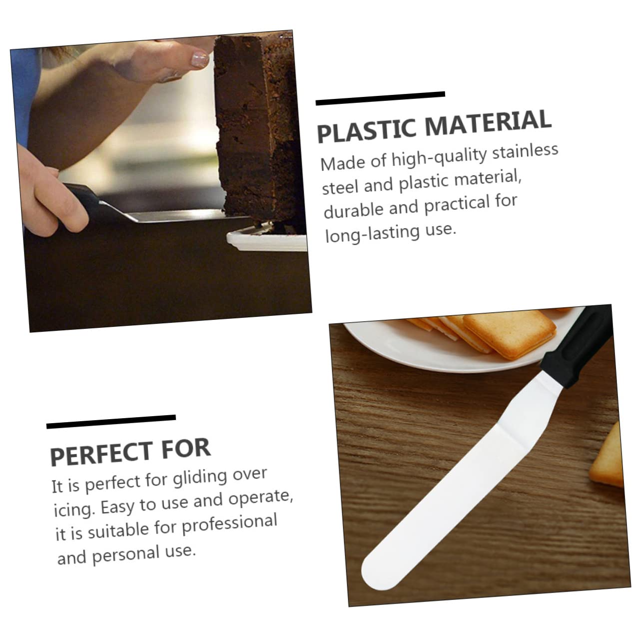 ABOOFAN 4Pcs Icing Spatula Scraper for Butter Essential Kitchen Gadget for Baking Decorating Cakes Spreading Jam