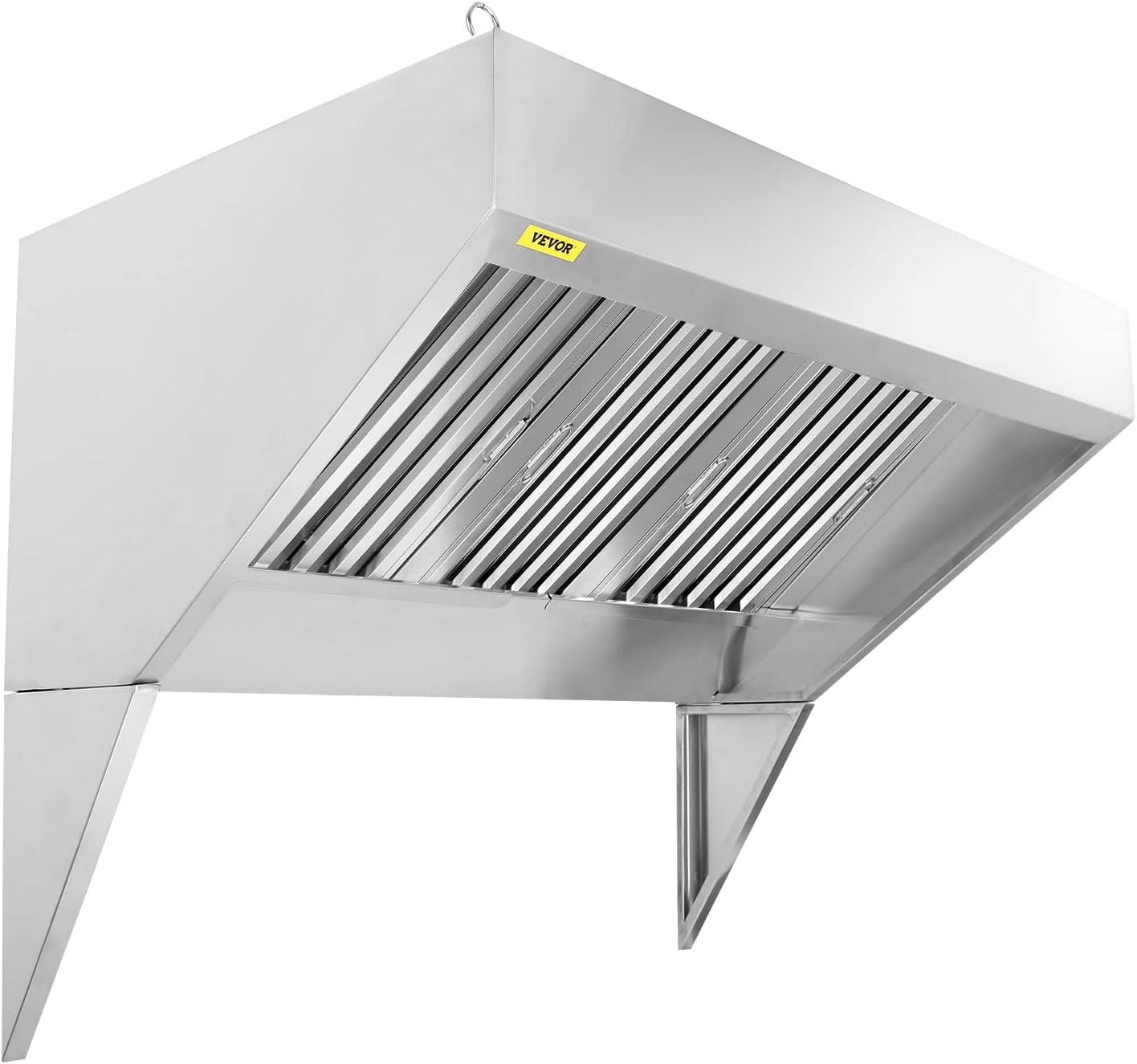 VEVOR 7FT Stainless Steel Commercial Exhaust Hood with Removable Oil Filters