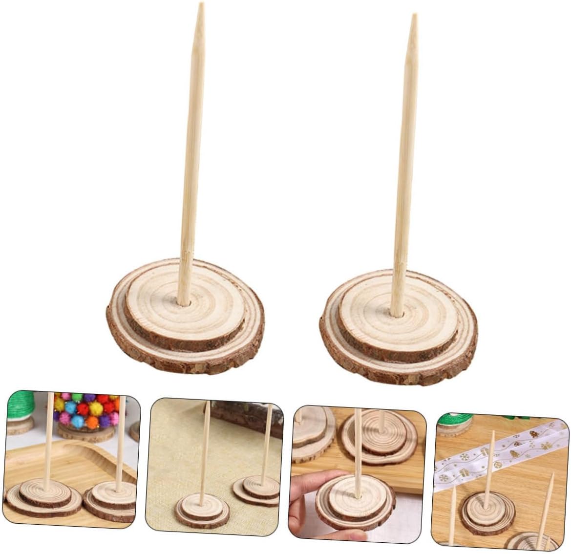 5pcs Wooden Christmas Stand Base for Artificial Trees Diameter Support Lifelike Finish for Holiday Decor