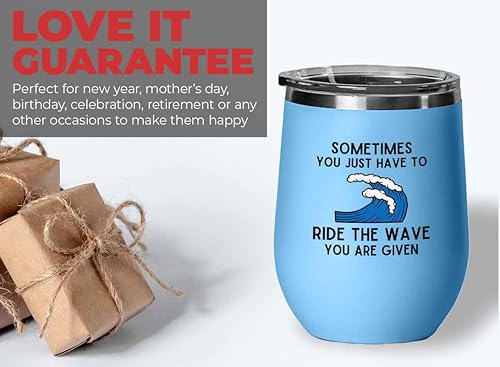 Miniatura 5 de Surfing Blue Edition Wine Tumbler 12oz - Ride the wave - Surfing Enthusiast Gifts Water Sport Surfboard Athletics Hobby Beach Sea Windsurf Wave