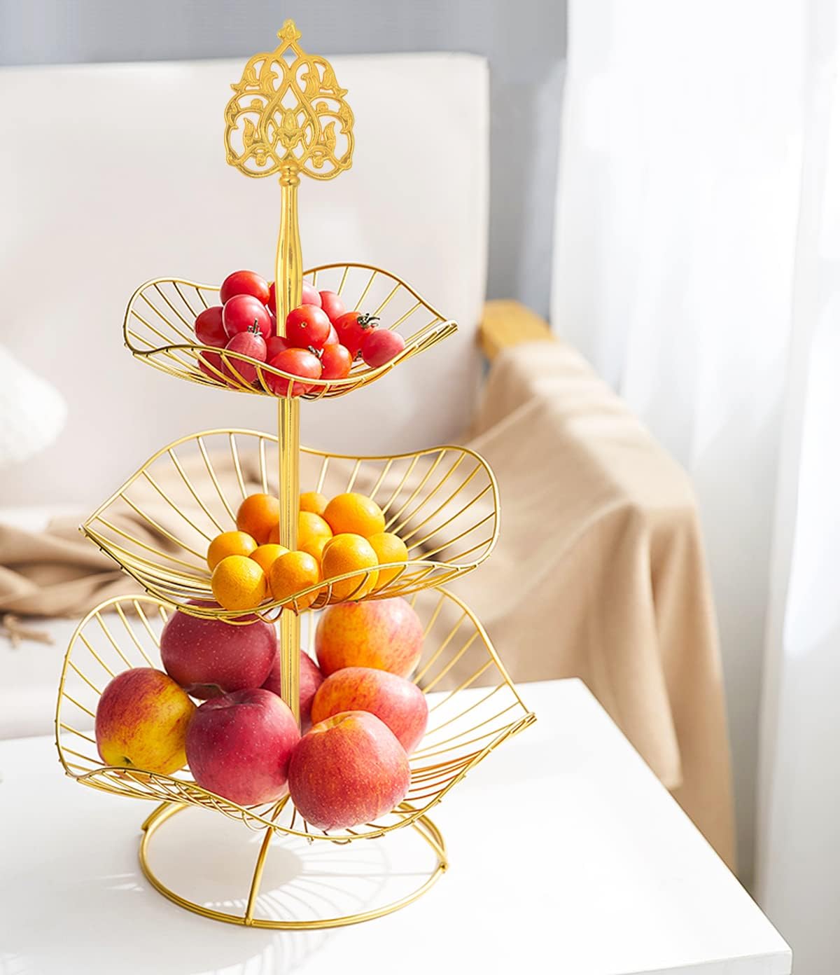 15 Inches 3-Tier Cupcake Golden Stand Hardware Fittings, Metal Mold Scepter Holder DIY Making for Fruit Plate Cake Stand Snack Tray Replacement Parts Tea Party Wedding Decor (6 Sets - Gold Scepter)