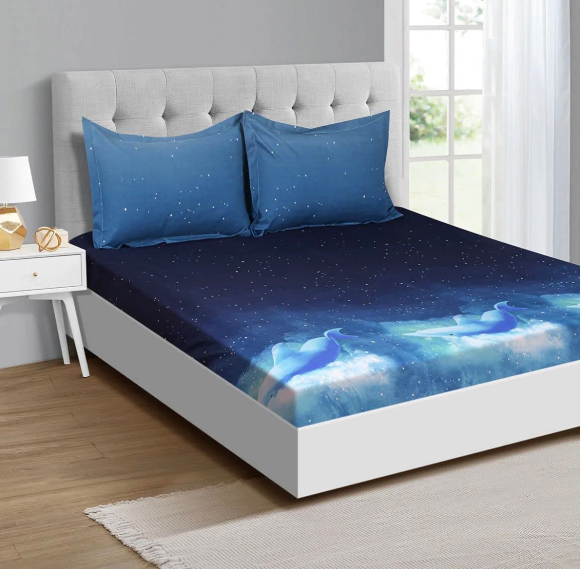 Carlton Double Bed Bedsheet by Signature Club Collection Microfiber