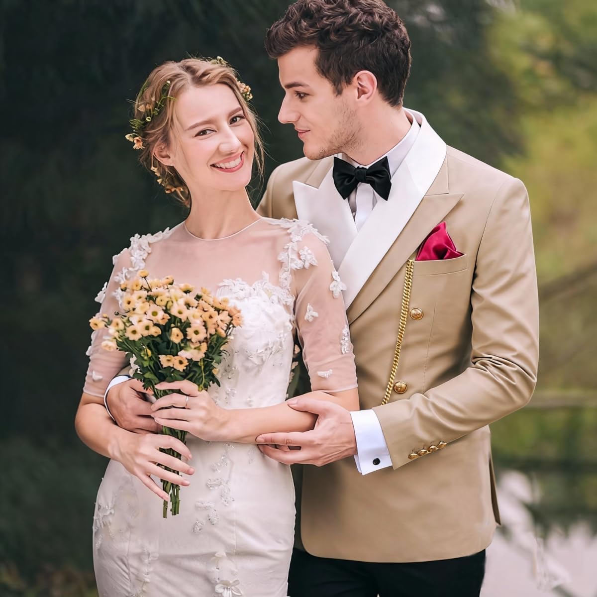 Men's 2 Piece Double Breasted Suits Tuxedo for Men Slim Fit Suit Formal Wedding Prom - Image 8