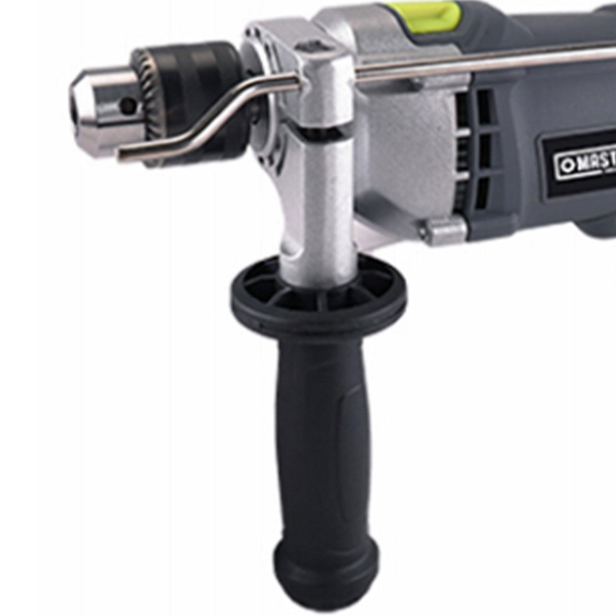 Master Mechanic Trapano a percussione con motore da 7,5 Amp da 1,3 cm con impugnatura morbida, misuratore di profondità in metallo e chiave per mandrino in metallo per utensili elettrici domestici