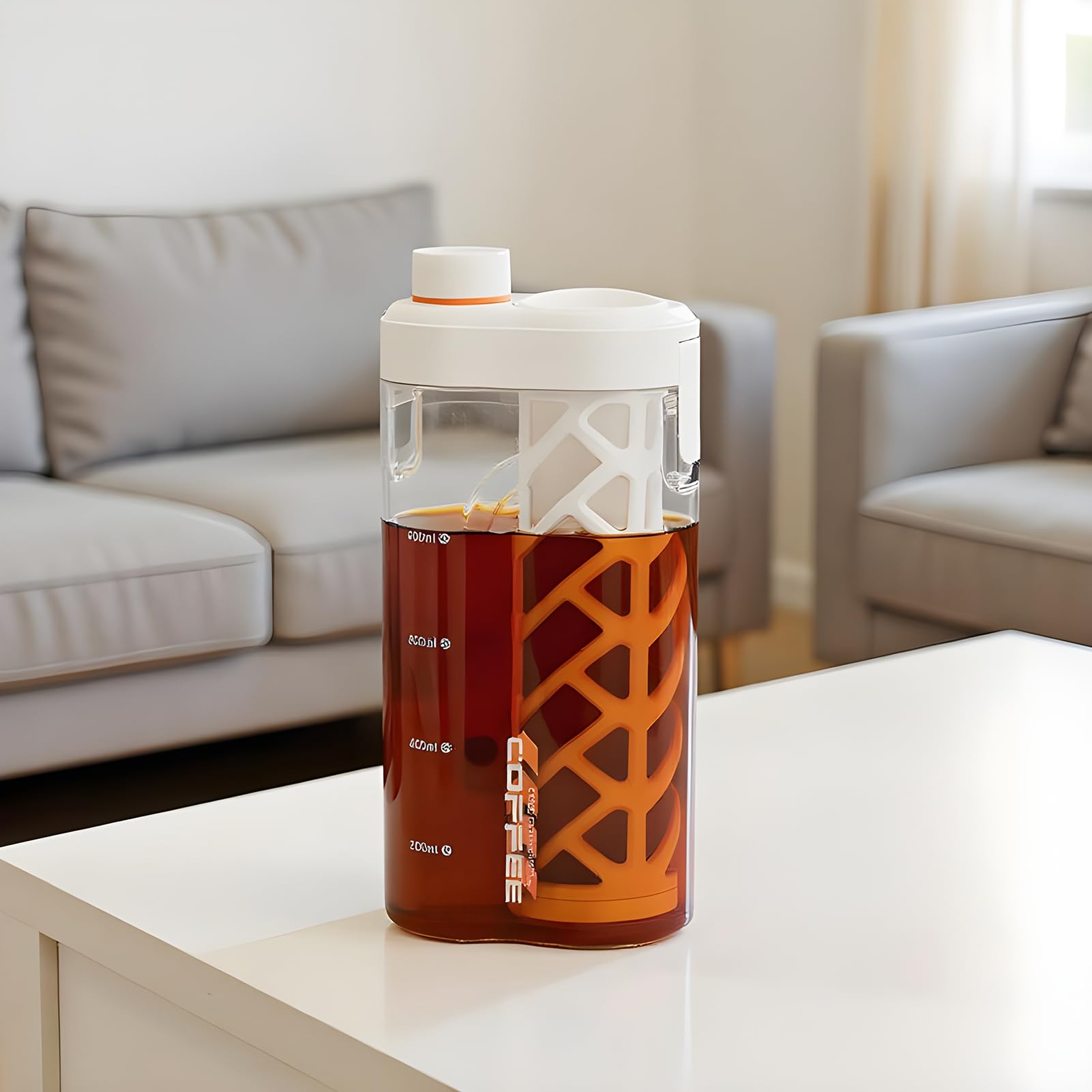 Máquina De Café Cold Brew,Preparador De Café Frío - Botella Sin Fugas Con Filtro Fino Hermético Para Casa Viaje Actividades Al Aire Libre Cocina Camping